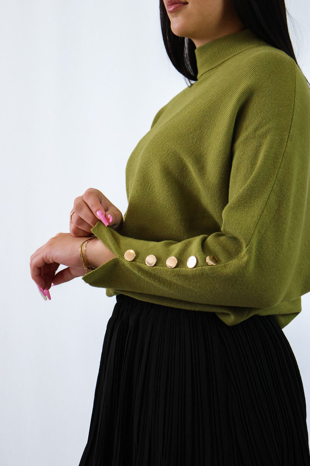 Monaco Button Knit