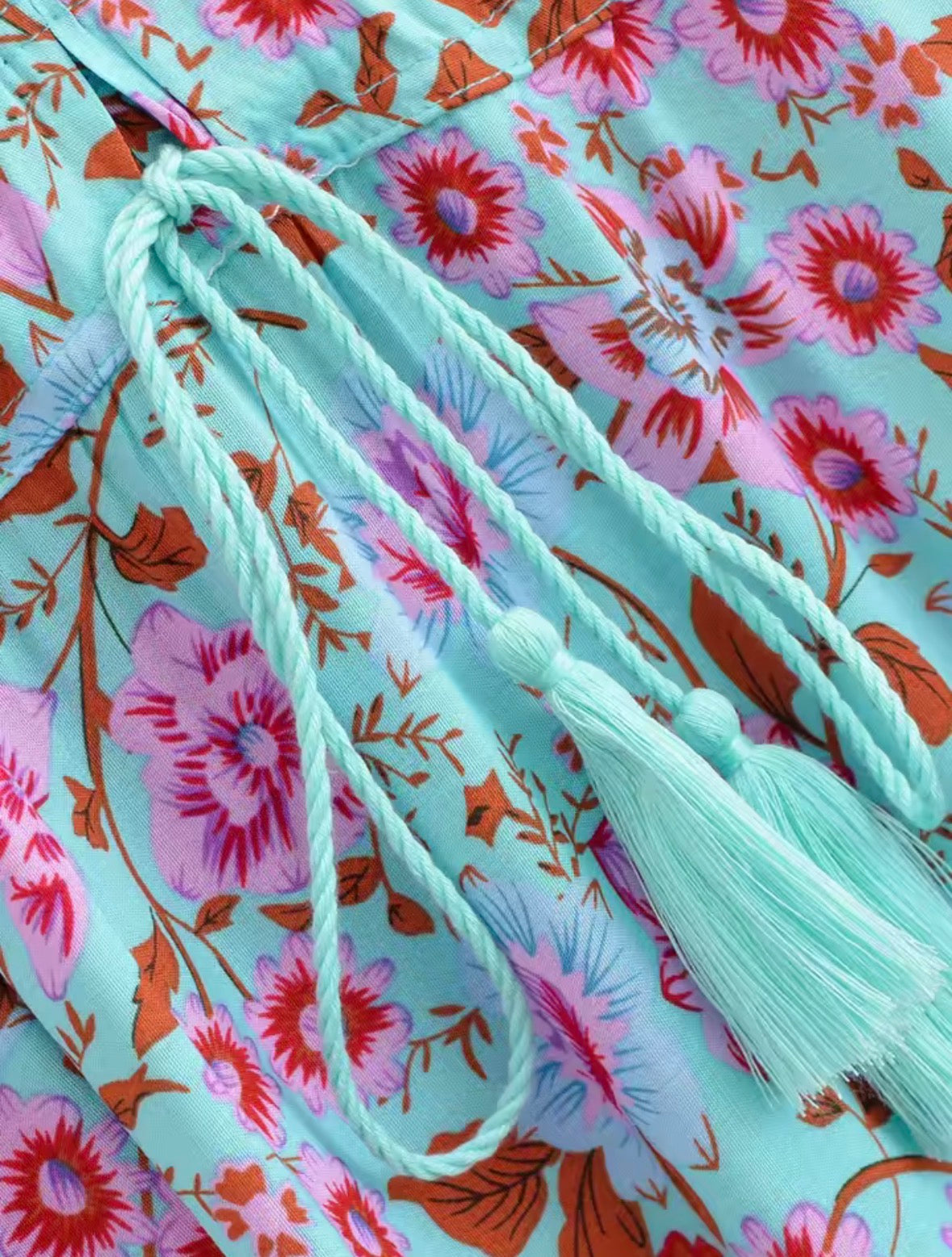 Aqua Rose Dress