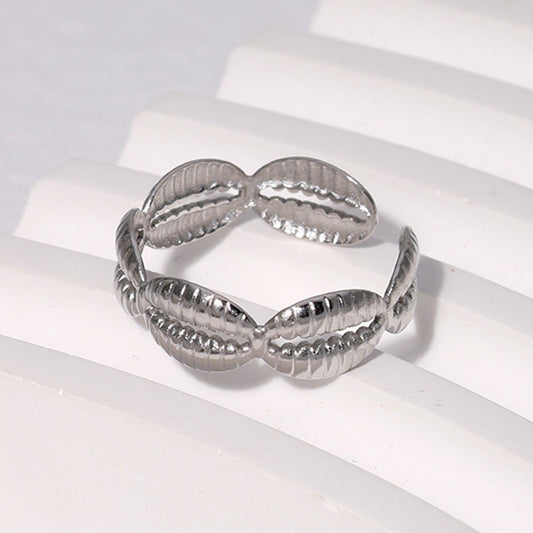 Cowrie Adjustable Ring ~ Waterproof