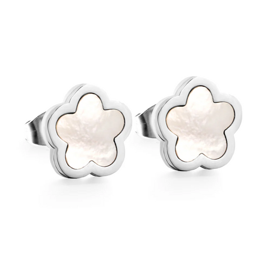 Pearl Blossom Studs ~ Waterproof
