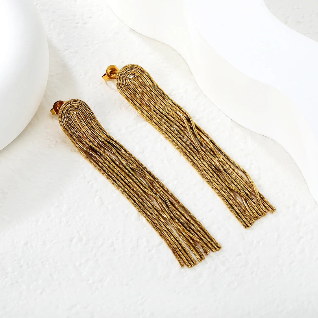Wavefall Earrings ~ Waterproof
