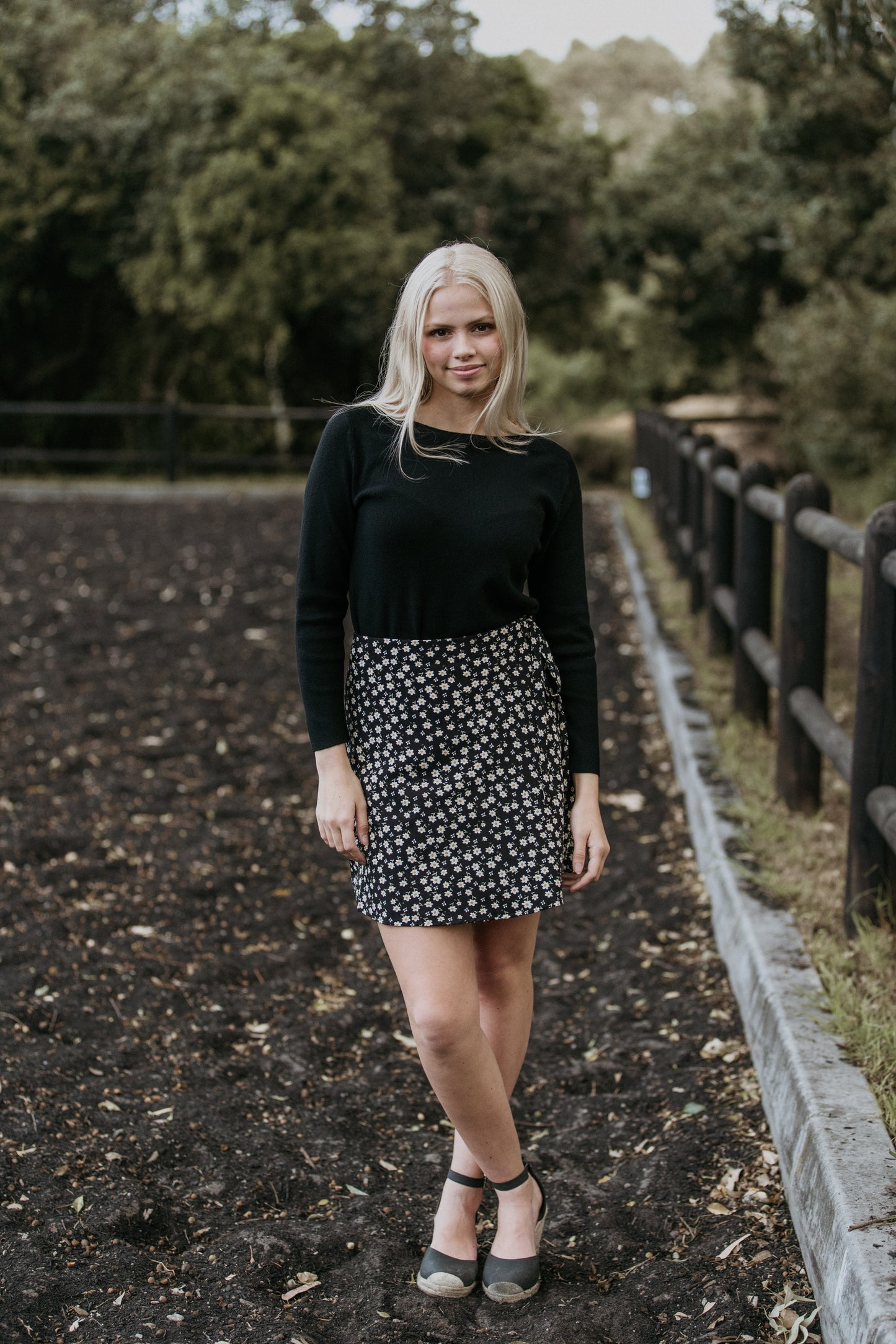 Autumn Blush Skirt ~ Black