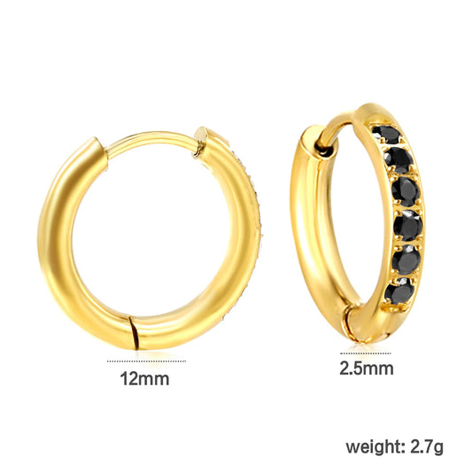 Noir Shine Hoops ~ Waterproof