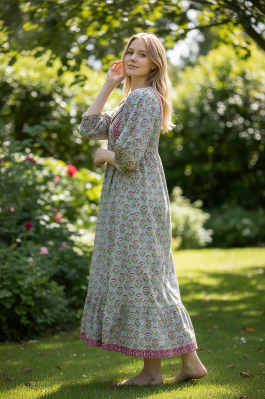 Saffron Garden Empire Dress