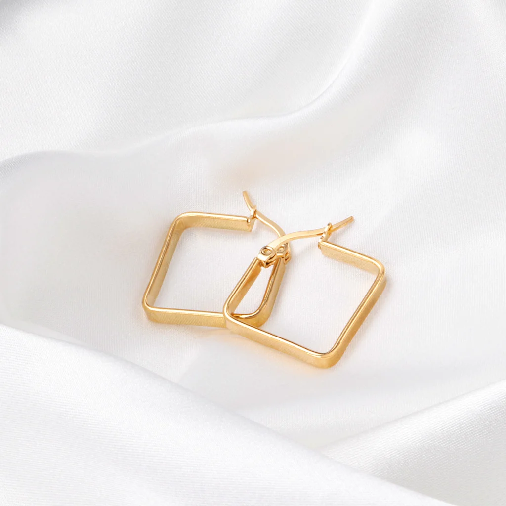Aurora Square Hoops ~ Waterproof
