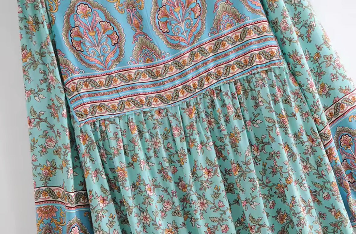 Seafoam Blossom Dress