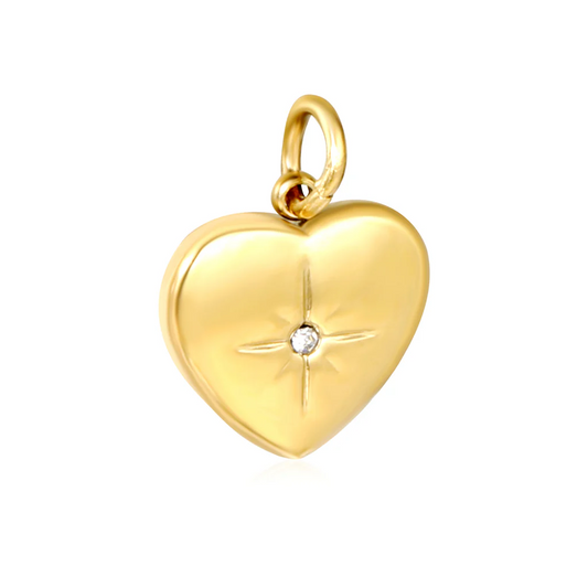 Sparkly Heart Charm ~ Waterproof