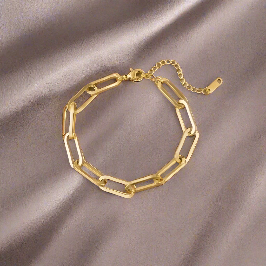 Paperclip Gold Bracelet