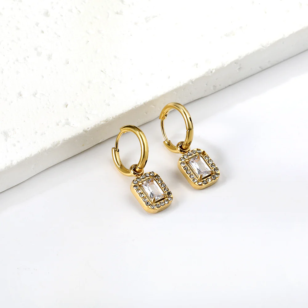 Camelia Charm Earrings ~ Waterproof