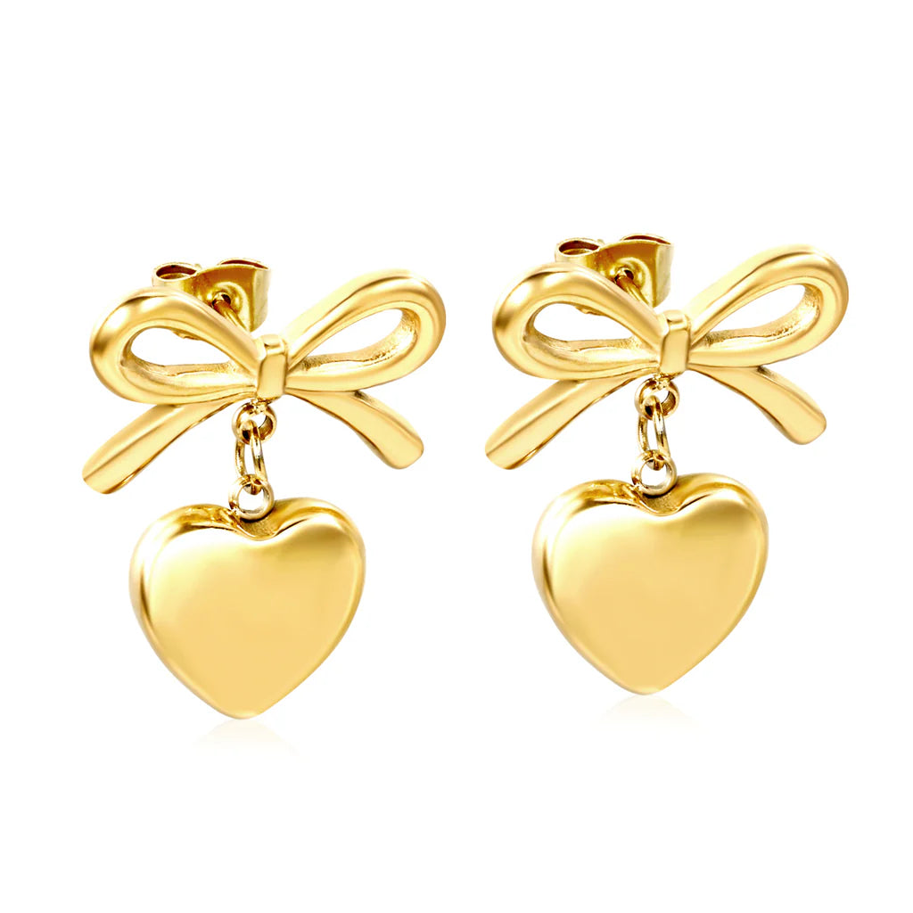 Petite Heart Earrings ~ Waterproof