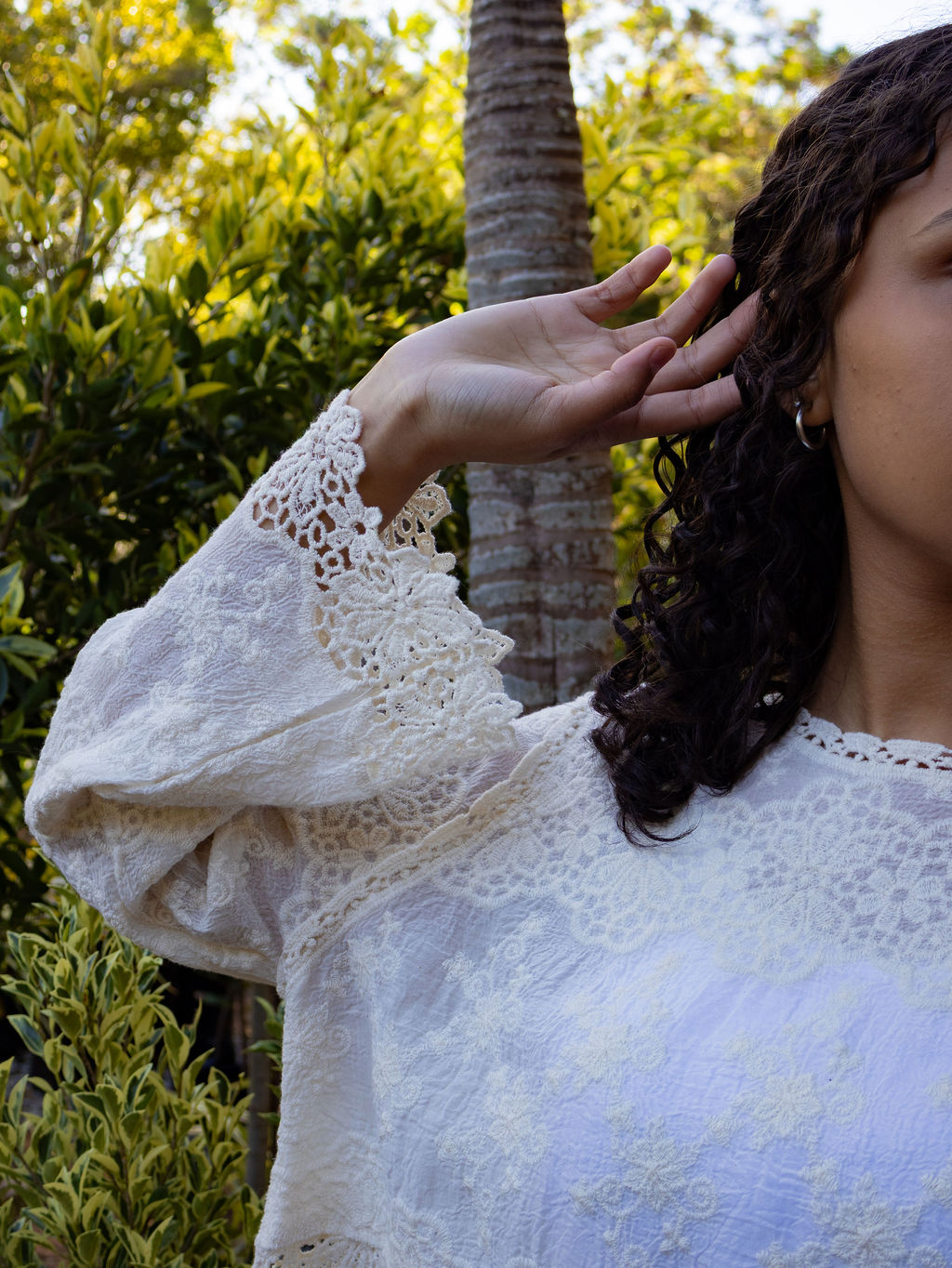 Isla Lace Top ~ Beige