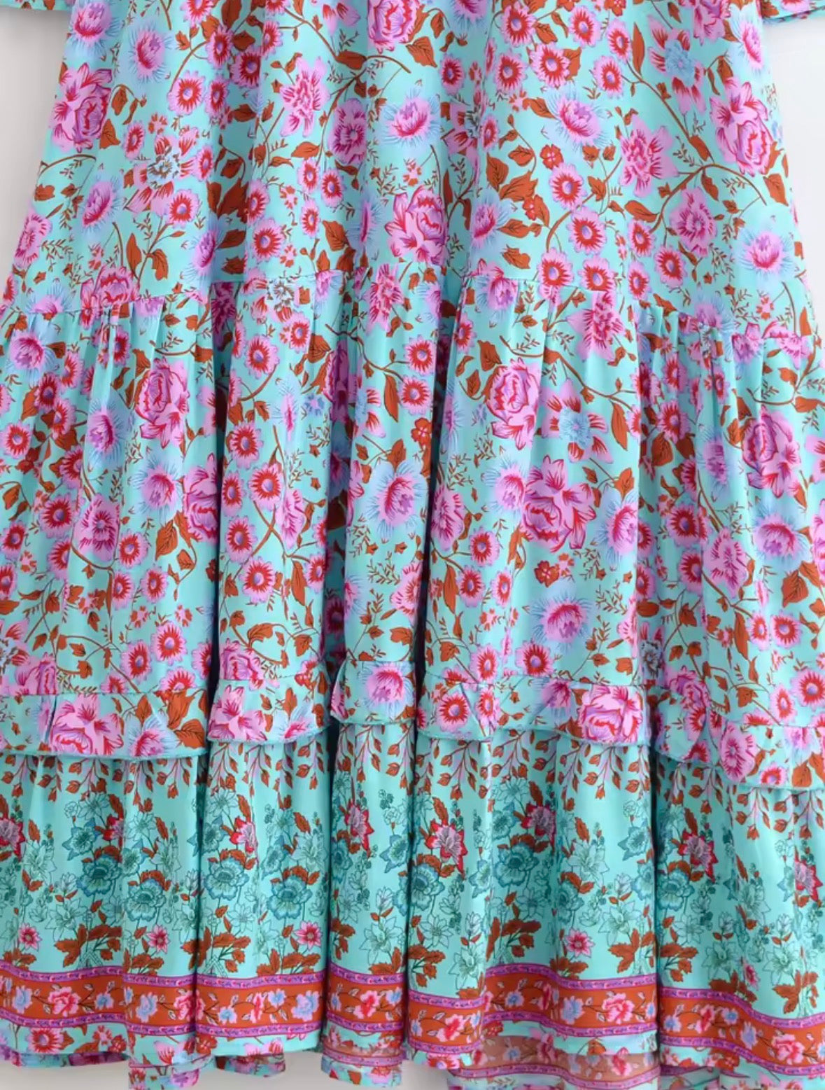 Aqua Rose Dress