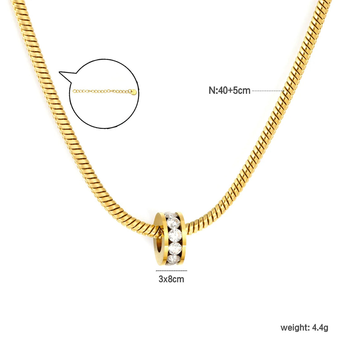 Halo Crystal Necklace ~ Waterproof