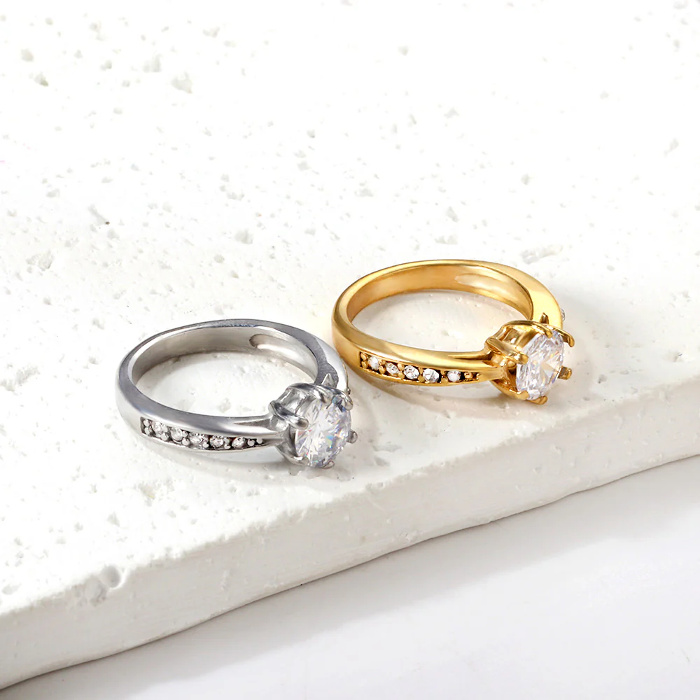 Evermore Solitaire Ring ~ Waterproof