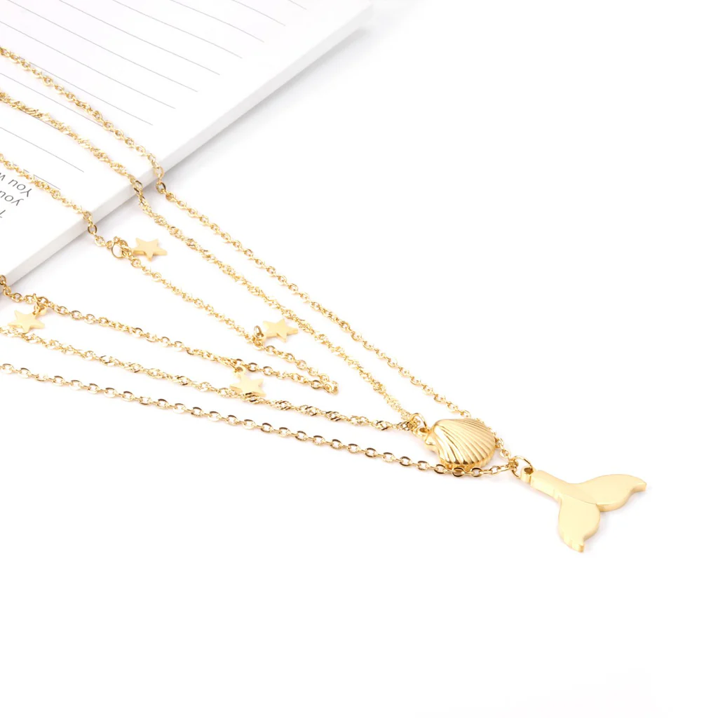 Shore Breeze Layered Necklace ~ Waterproof