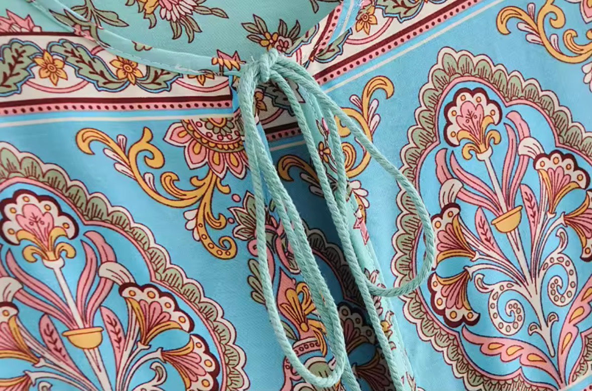 Seafoam Blossom Dress