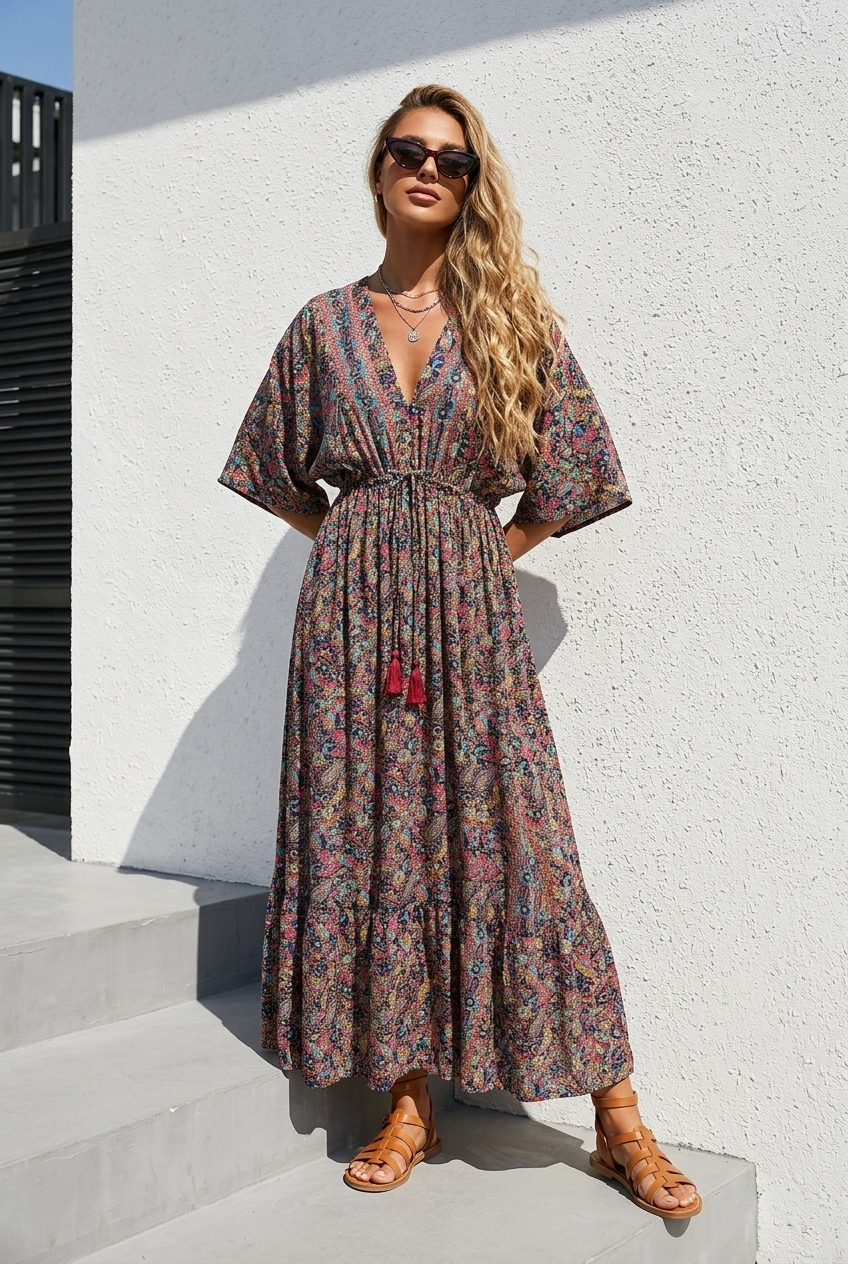 Sunset Coral Dress