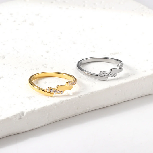Cascade Spark Steel Ring ~ Waterproof