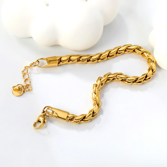 Golden Anchor Bracelet ~ Water and Tarnish Resistant