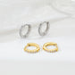 Sculpted Current Diamante Hoops ~ Waterproof