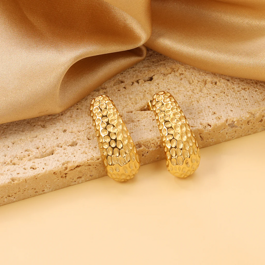 Liquid Gold Earrings ~ Waterproof