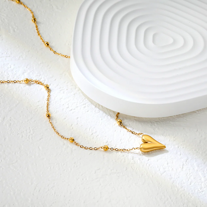 Melted Heart Necklace ~ Waterproof