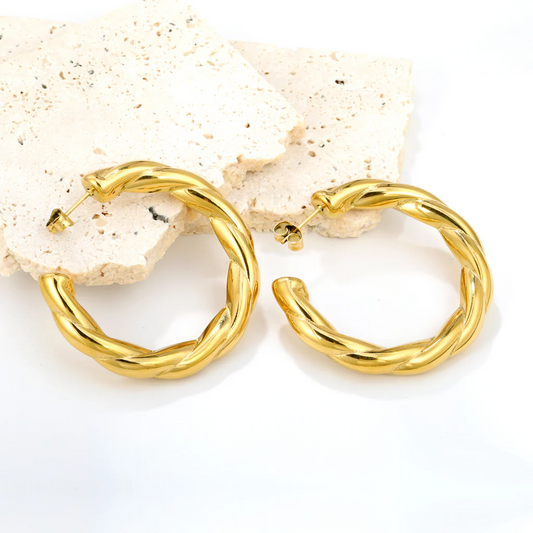 Twist & Shine Earrings ~ Waterproof