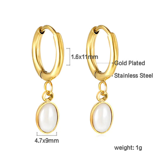 Ivory Charm Earrings ~ Waterproof