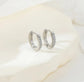 Sculpted Current Diamante Hoops ~ Waterproof