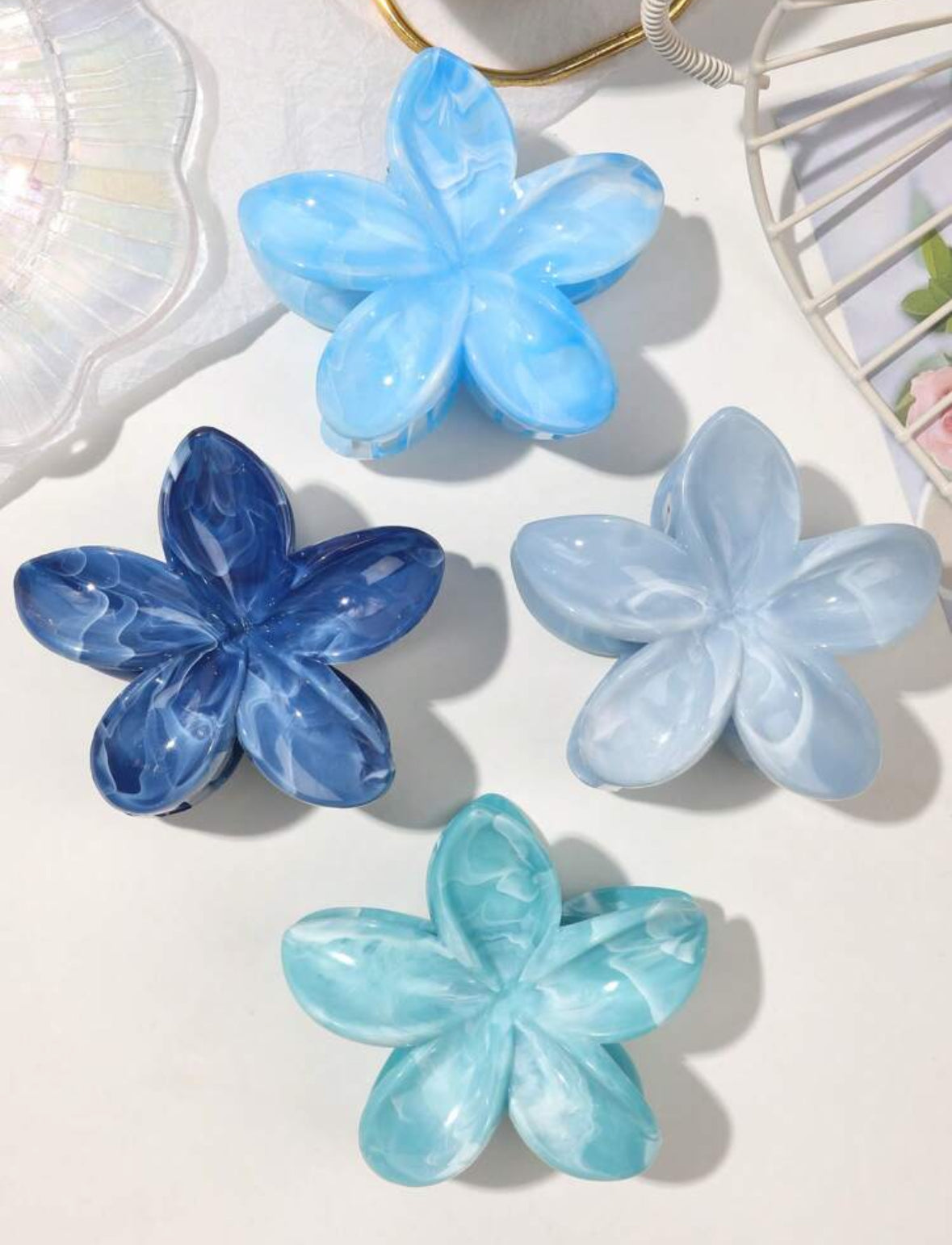 Ocean Flower Hair Claw