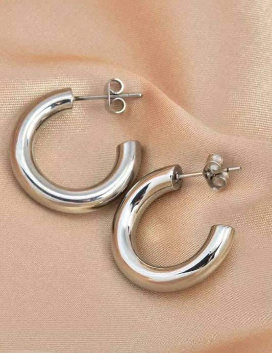 Yasmine Stainless Steel Hoops