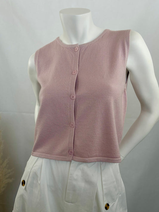 Opal Knit Gilet ~ Blush