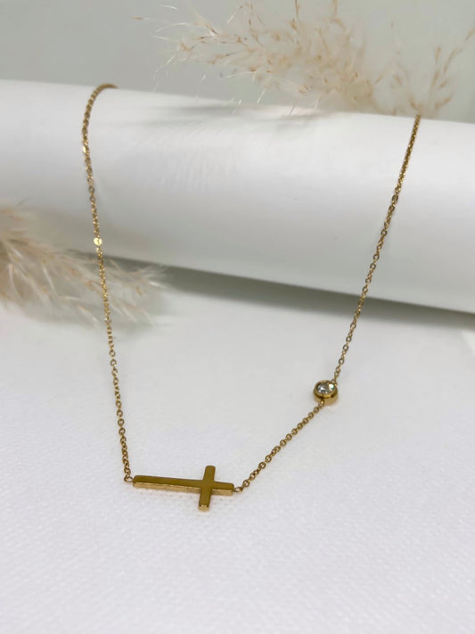 Crystal Cross Necklace