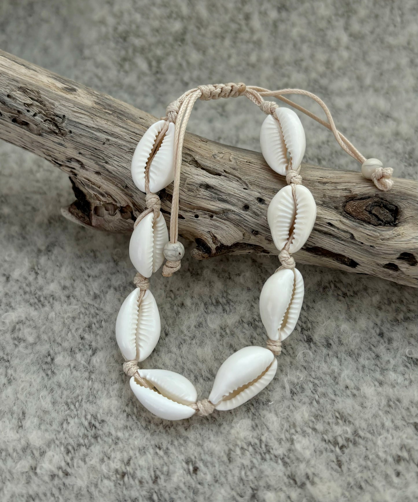 Cowrie Shell Bracelet/Anklet ~ Sand