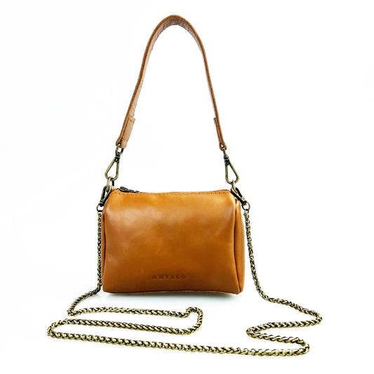 Antelo Miley Leather Micro Duffel with Chain Sling