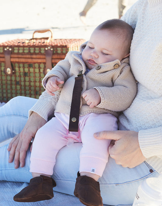 Antelo Maddie Leather Pacifier Clip