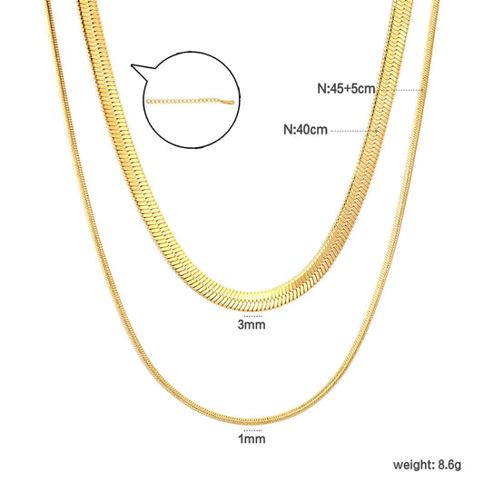 Golden Flow Layered Chain ~ Waterproof