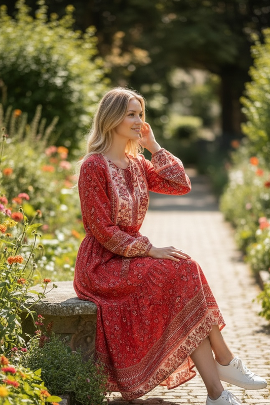 Crimson Meadow Dress