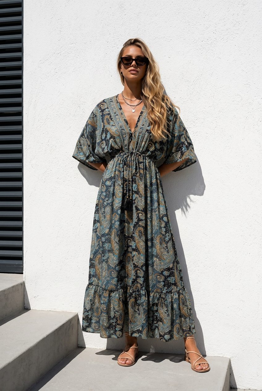Sunset Coral Dress