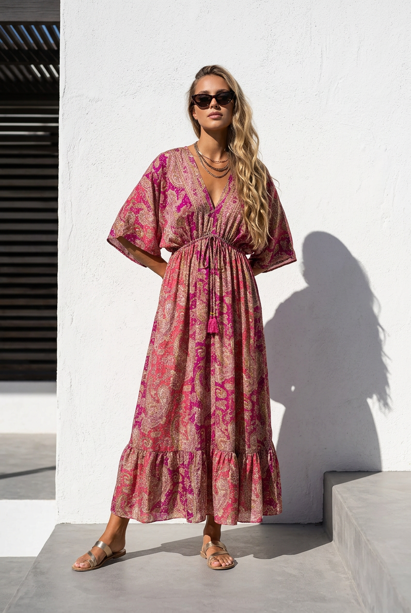 Sunset Coral Dress