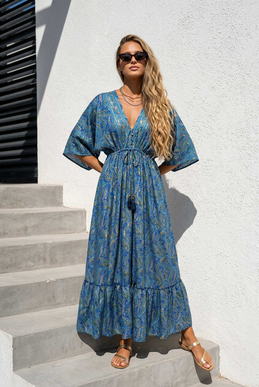 Sunset Coral Dress