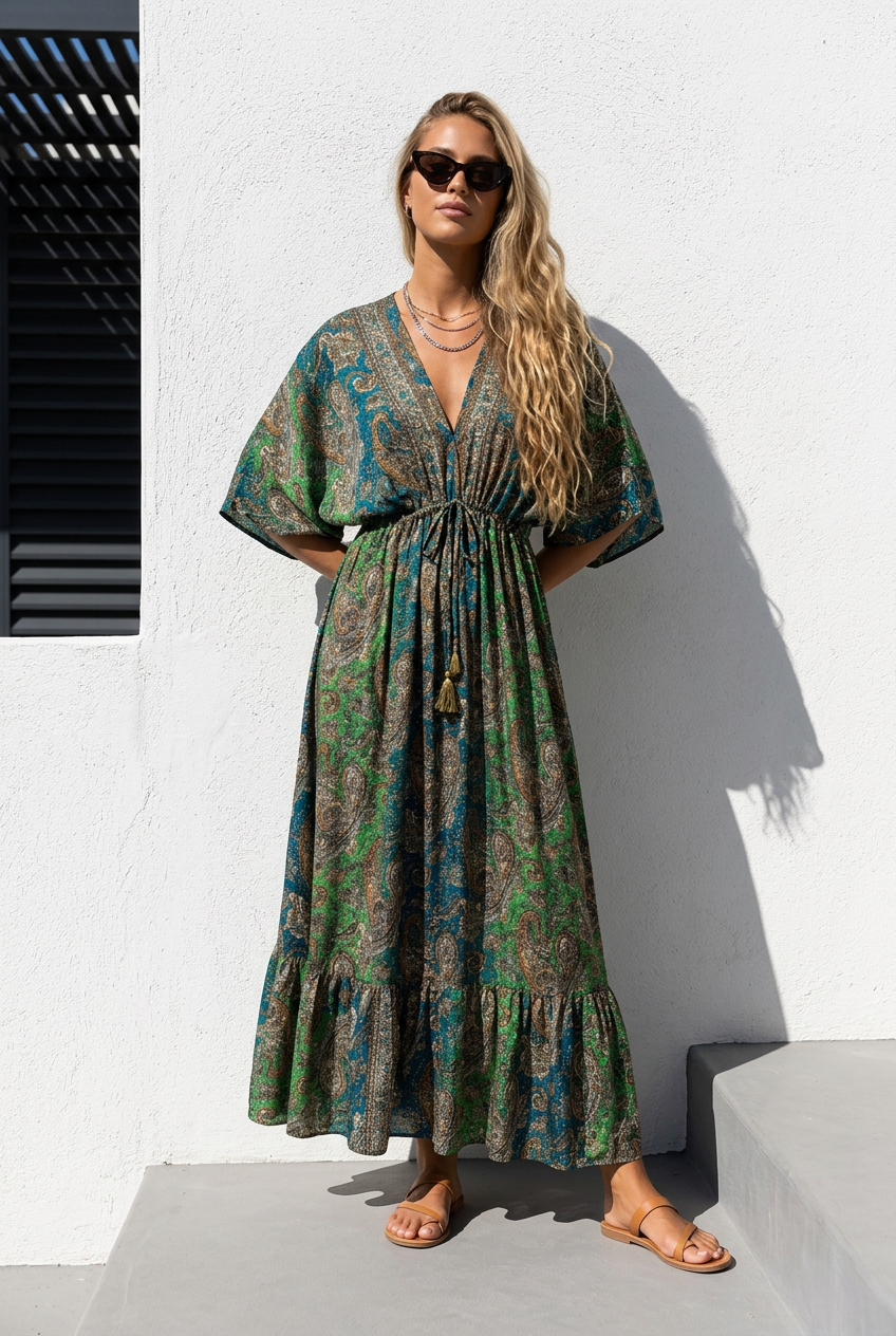 Sunset Coral Dress