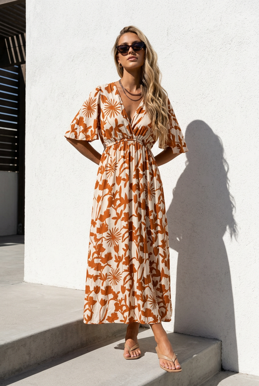 Bali Breeze Dress ~ Monsoon Leaf