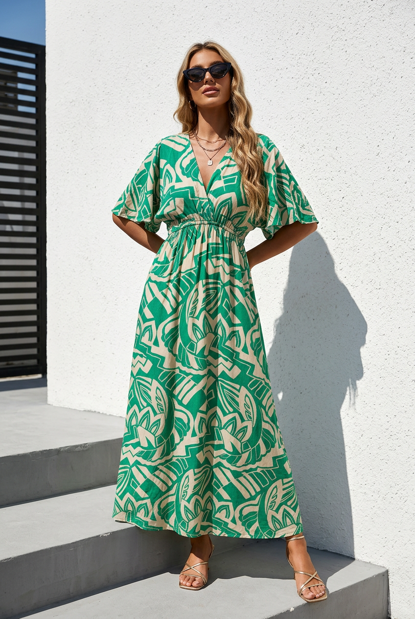 Bali Breeze Dress ~ Tribal Geo