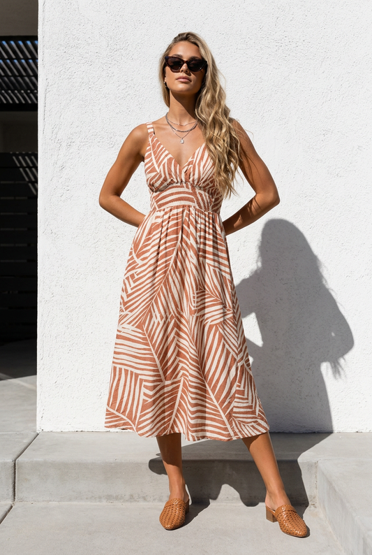 Georgia Dress ~ Safari Stripe