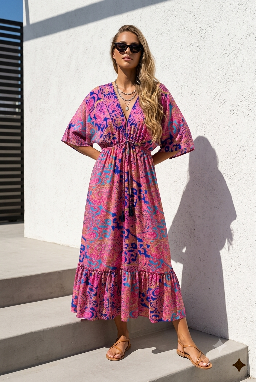 Sunset Coral Dress