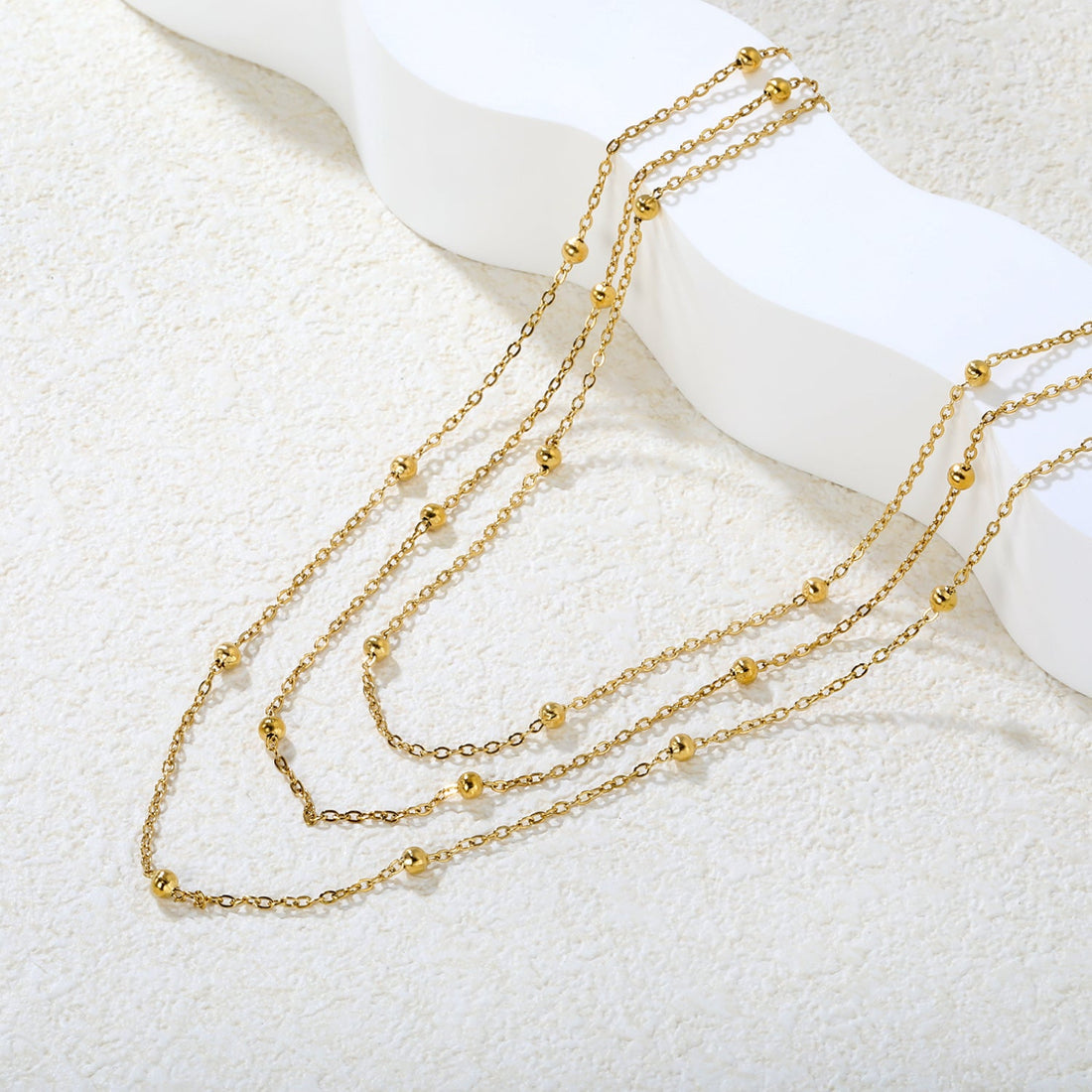 Golden Cascade Necklace ~ Waterproof