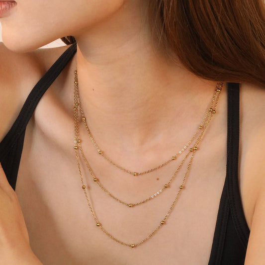 Golden Cascade Necklace ~ Waterproof