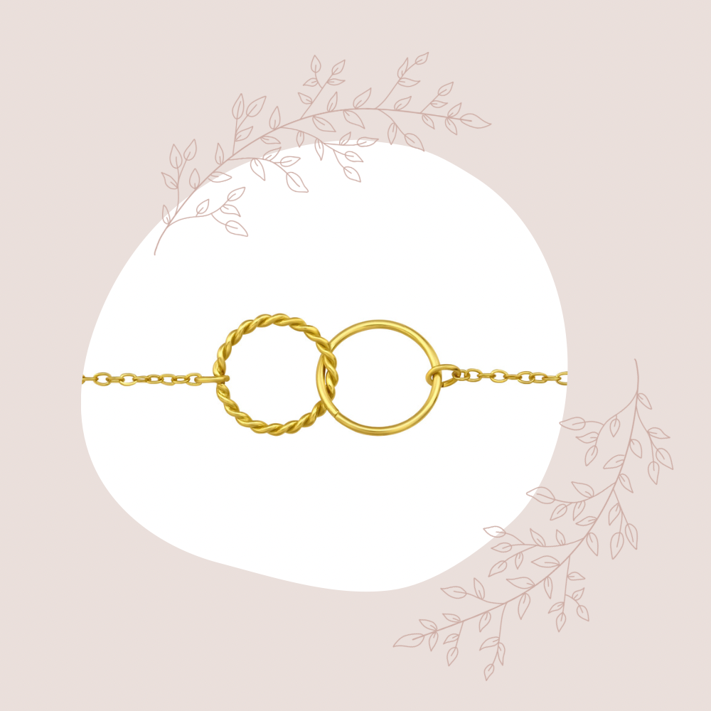 Linked Circle 925 Silver Bracelet