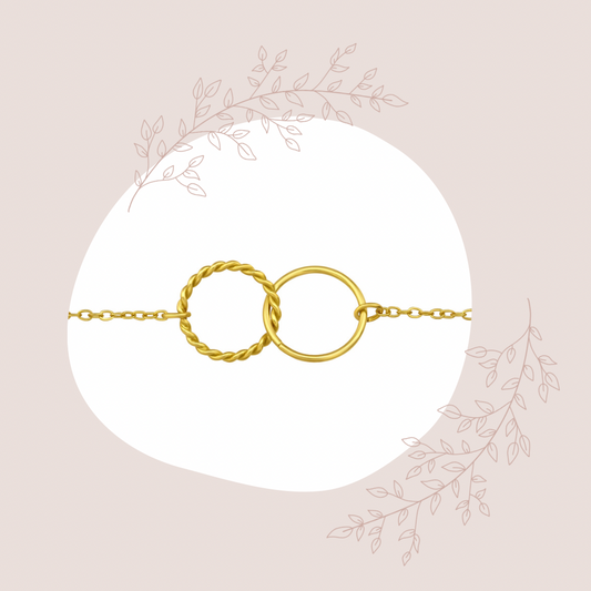 Linked Circle 925 Silver Bracelet